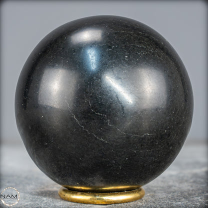 Schwarze Tourmalin-Kristall Kugel aus Brasilien - 984,45g - 87mm