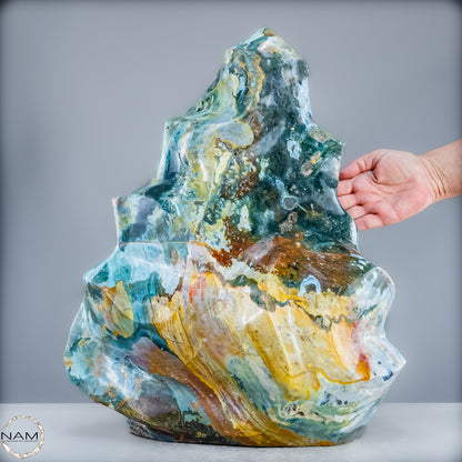 Sehr Große Natürliche Achat Kristall-Flamme - 43405,18g