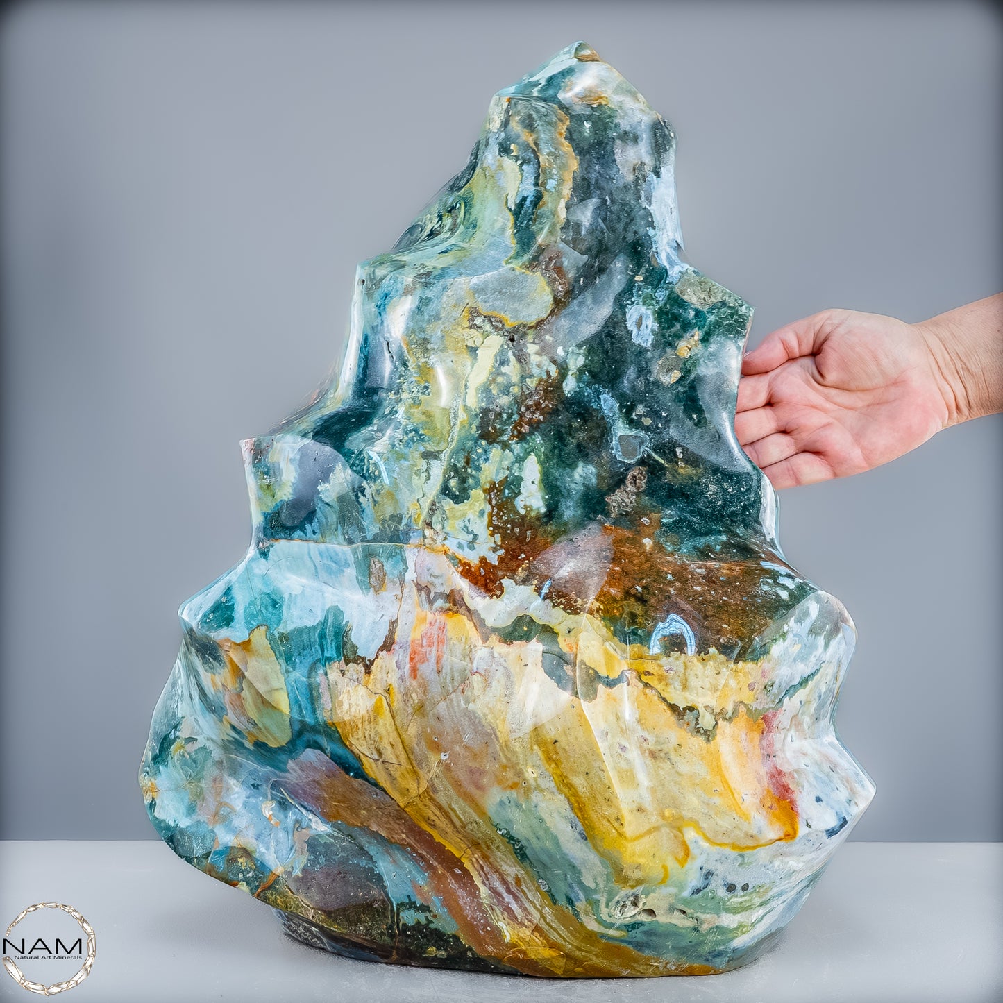 Sehr Große Natürliche Achat Kristall-Flamme - 43405,18g