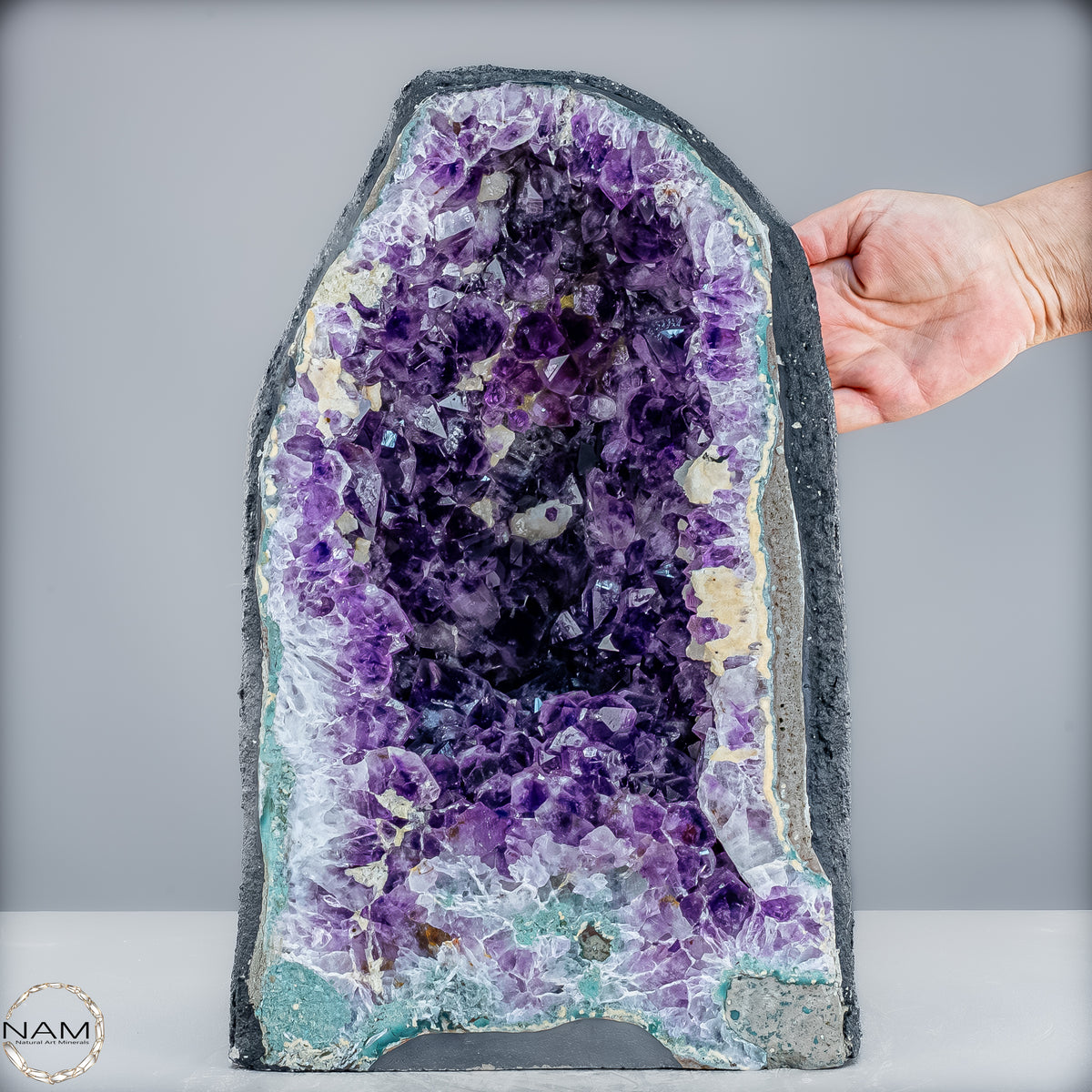 Amethyst-Druse mit Calcit – Ein Meisterwerk der Natur aus Uruguay – 16475,10g