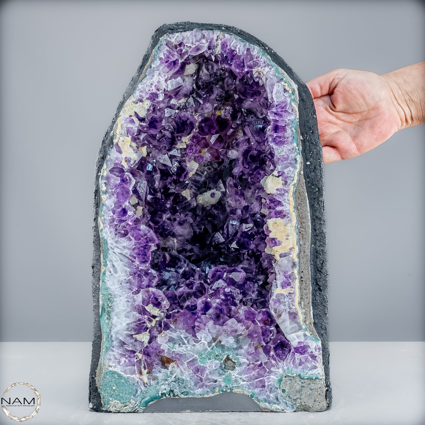Amethyst-Druse mit Calcit – Ein Meisterwerk der Natur aus Uruguay – 16475,10g