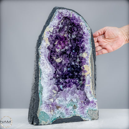 Amethyst-Druse mit Calcit – Ein Meisterwerk der Natur aus Uruguay – 16475,10g