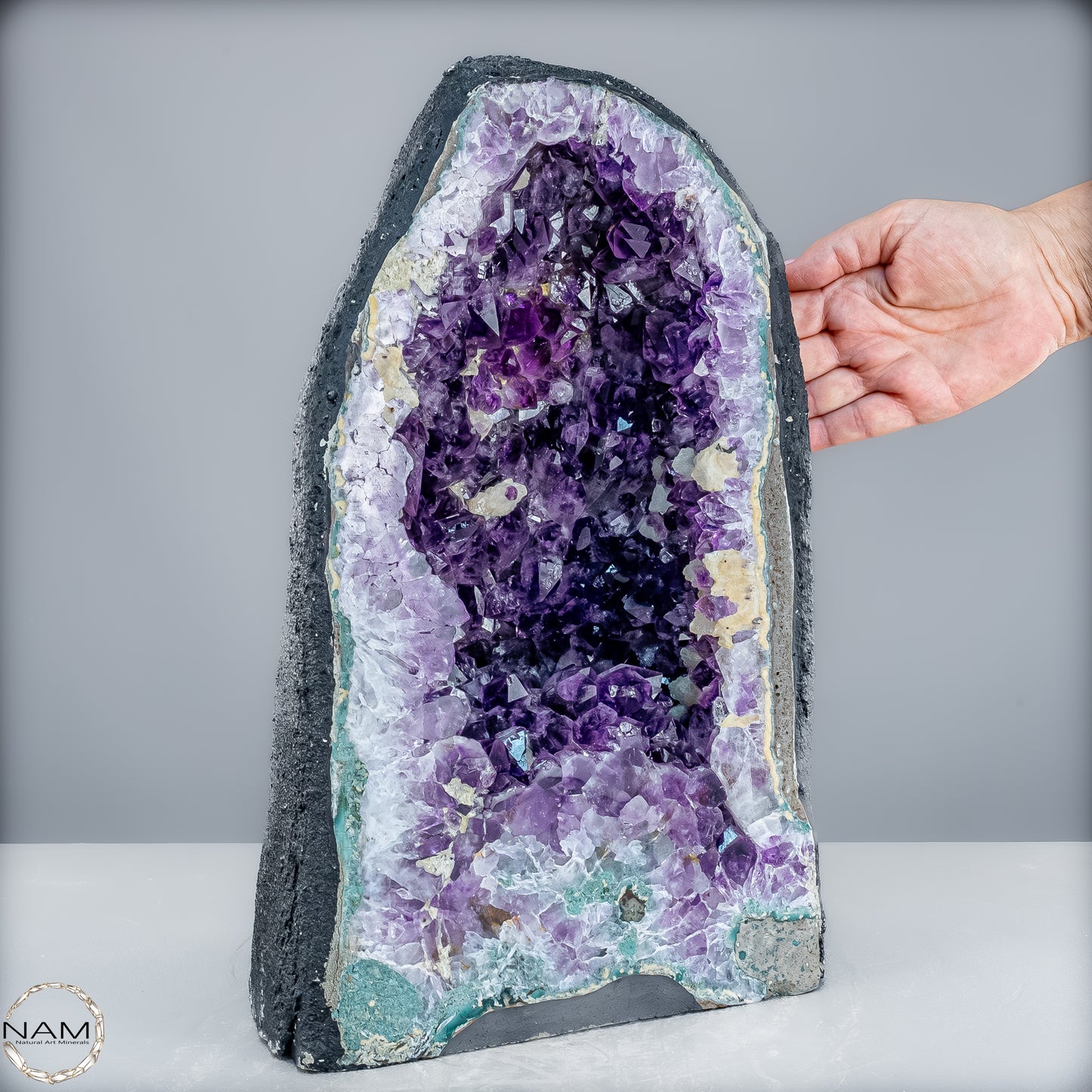 Amethyst-Druse mit Calcit – Ein Meisterwerk der Natur aus Uruguay – 16475,10g