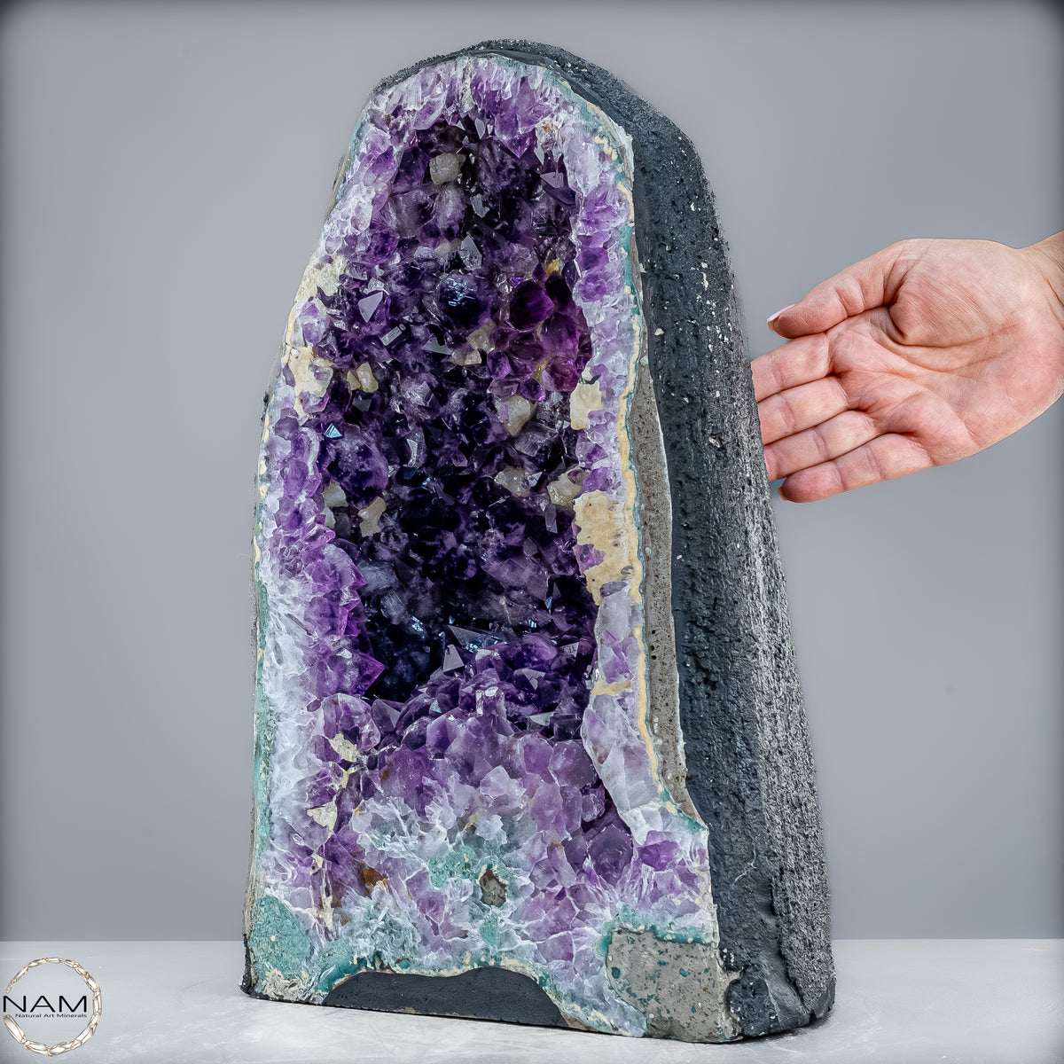 Amethyst-Druse mit Calcit – Ein Meisterwerk der Natur aus Uruguay – 16475,10g