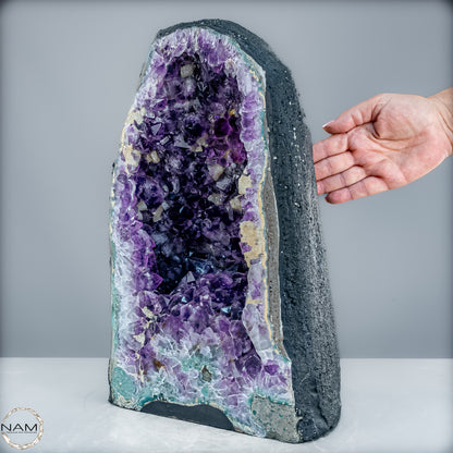 Amethyst-Druse mit Calcit – Ein Meisterwerk der Natur aus Uruguay – 16475,10g