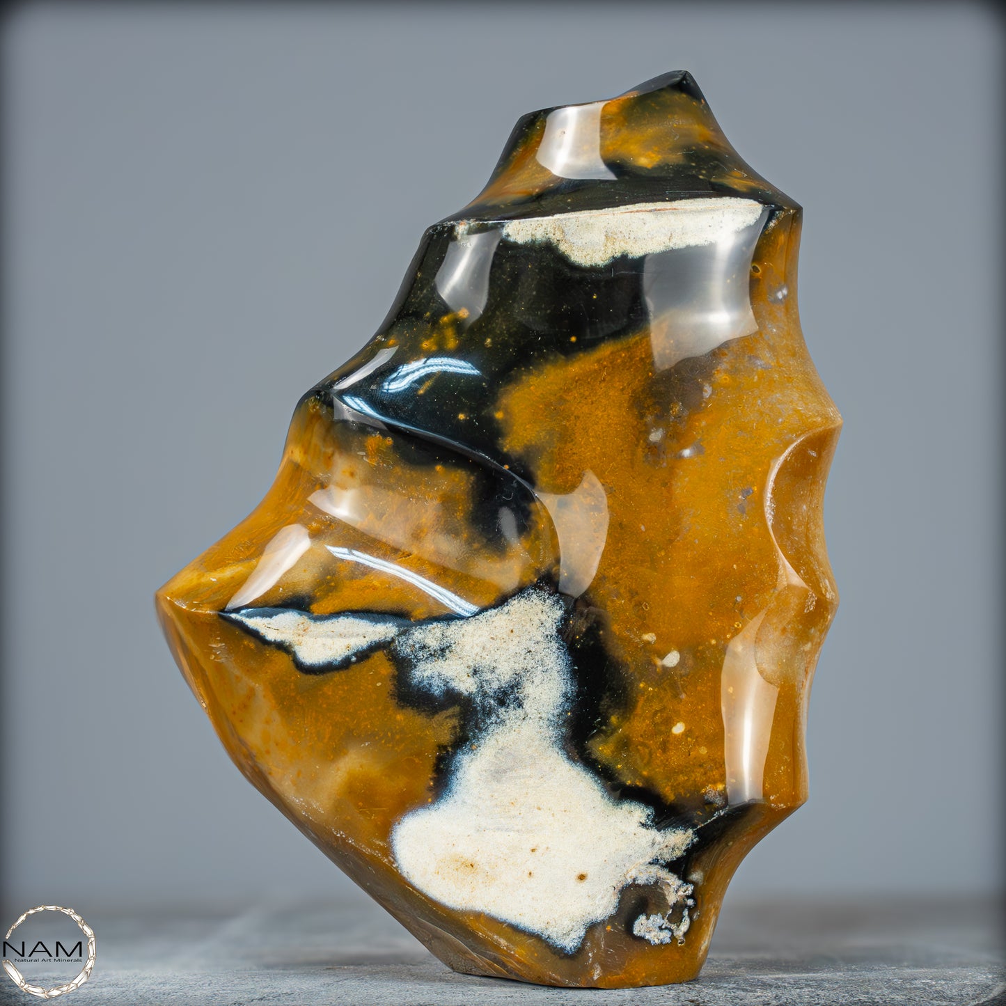 Natürliche Jaspis-Chalcedon Kristallflamme - 3140,32g
