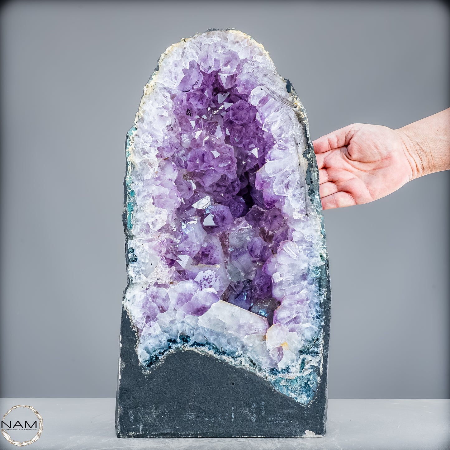 Amethyst-Druse mit Calcit – Ein Meisterwerk der Natur aus Uruguay – 16008,42g
