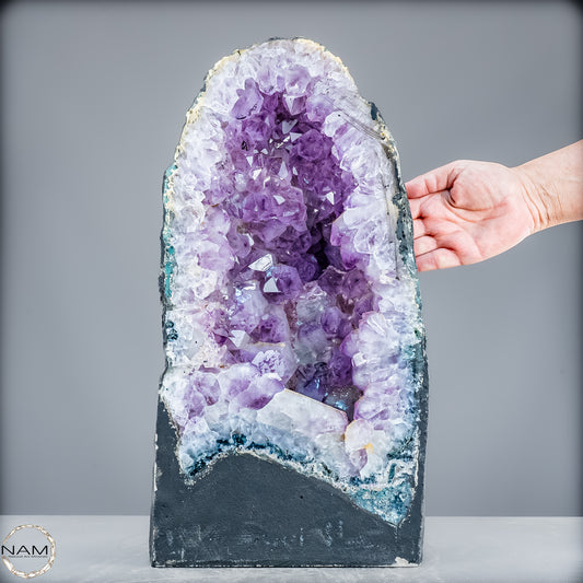 Amethyst-Druse mit Calcit – Ein Meisterwerk der Natur aus Uruguay – 16008,42g