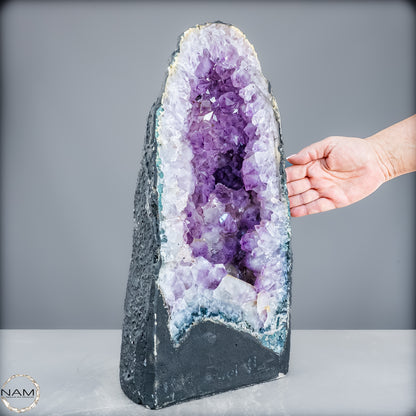 Amethyst-Druse mit Calcit – Ein Meisterwerk der Natur aus Uruguay – 16008,42g