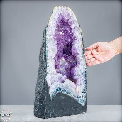 Amethyst-Druse mit Calcit – Ein Meisterwerk der Natur aus Uruguay – 16008,42g