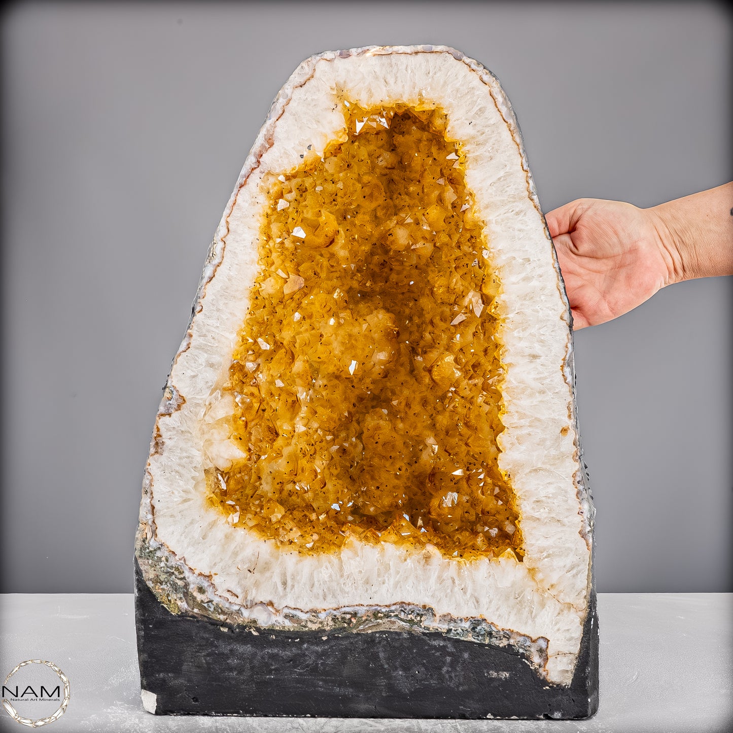 Große AAA++ Citrin-Quarz Druse, Brazil - 31432,76g