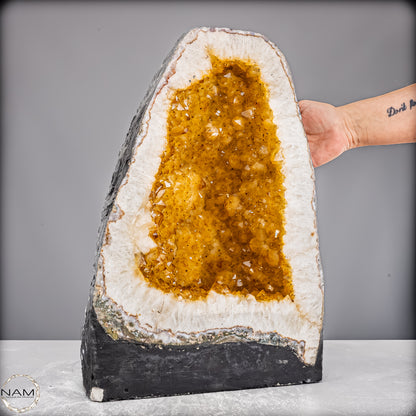 Große AAA++ Citrin-Quarz Druse, Brazil - 31432,76g