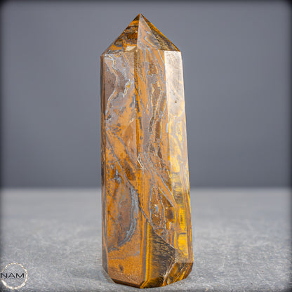 Natürlicher Tigerauge-Obelisk - 602,95g