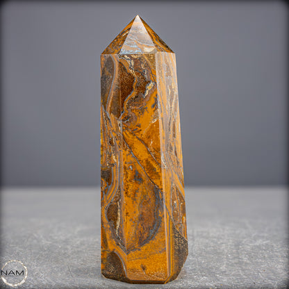 Natürlicher Tigerauge-Obelisk - 602,95g