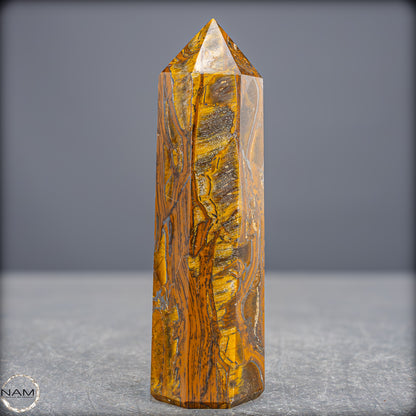 Natürlicher Tigerauge-Obelisk - 602,95g