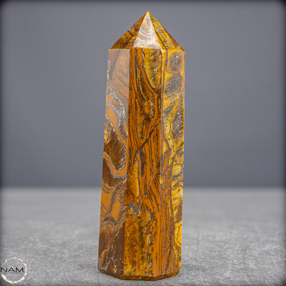 Natürlicher Tigerauge-Obelisk - 602,95g