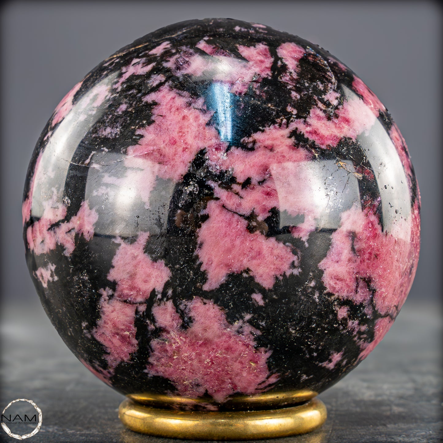 Natürliche Rhodonit-Kristall Kugel - 882,37g - 77mm