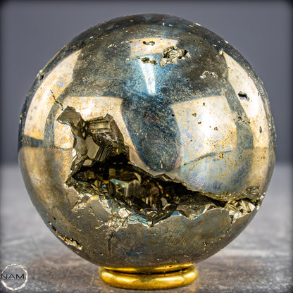 Natürliche Dekorative Pyrit-Kristall Kugel / Druse - 773,18g - 69mm