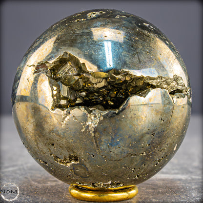 Natürliche Dekorative Pyrit-Kristall Kugel / Druse - 773,18g - 69mm