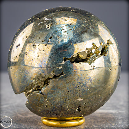 Natürliche Dekorative Pyrit-Kristall Kugel / Druse - 773,18g - 69mm