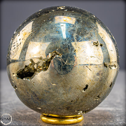 Natürliche Dekorative Pyrit-Kristall Kugel / Druse - 773,18g - 69mm