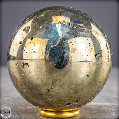 Natürliche Dekorative Pyrit-Kristall Kugel / Druse - 773,18g - 69mm