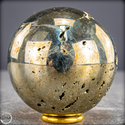 Natürliche Dekorative Pyrit-Kristall Kugel / Druse - 773,18g - 69mm