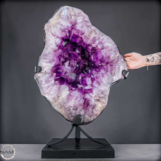 Seltene Natürliche Amethyst-Druse auf Ständer aus Bolivien – 88 kg