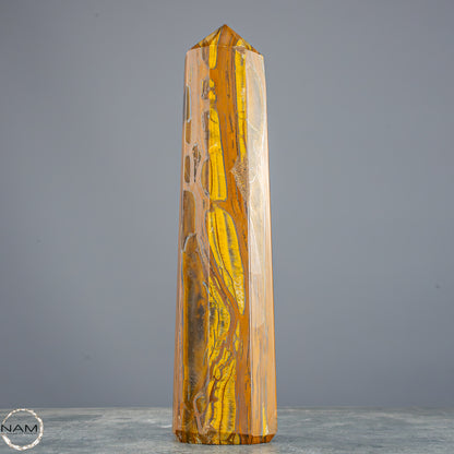 Natürlicher Tigerauge-Obelisk - 800,65g