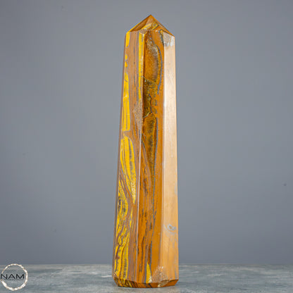 Natürlicher Tigerauge-Obelisk - 800,65g