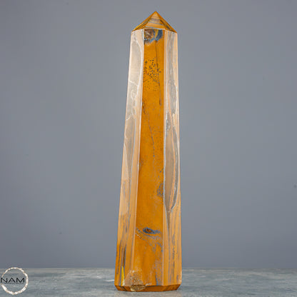 Natürlicher Tigerauge-Obelisk - 800,65g