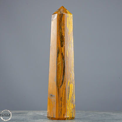 Natürlicher Tigerauge-Obelisk - 800,65g
