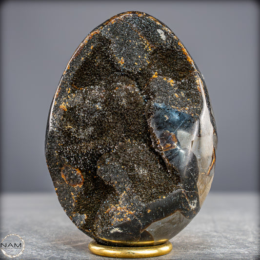 Natürliches Septarien Druse Ei mit Calcit Kristallen - 1028,75g