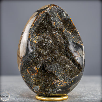 Natürliches Septarien Druse Ei mit Calcit Kristallen - 1028,75g