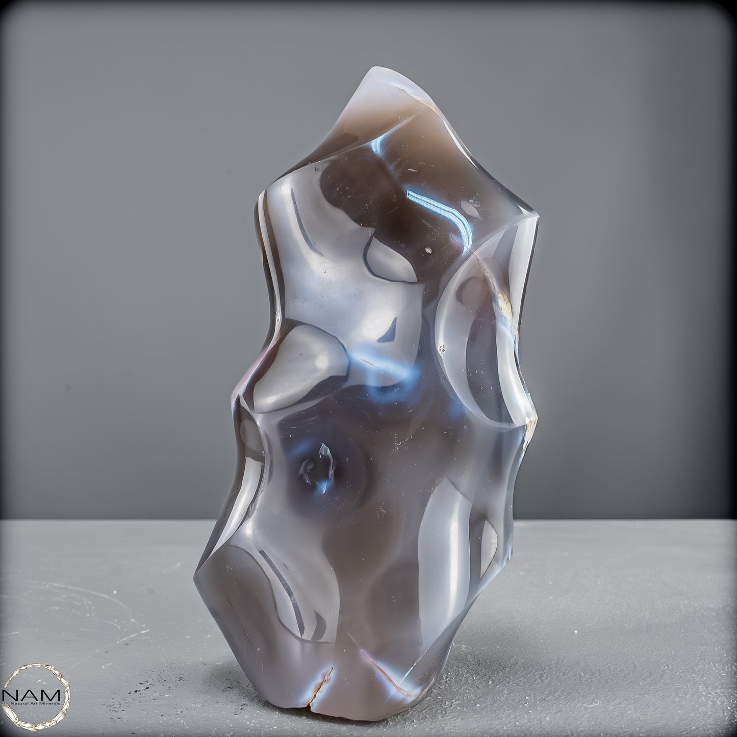 Natürliche Orca-Flamme mit Amethyst-Spitze aus Brasilien - 835,55 g