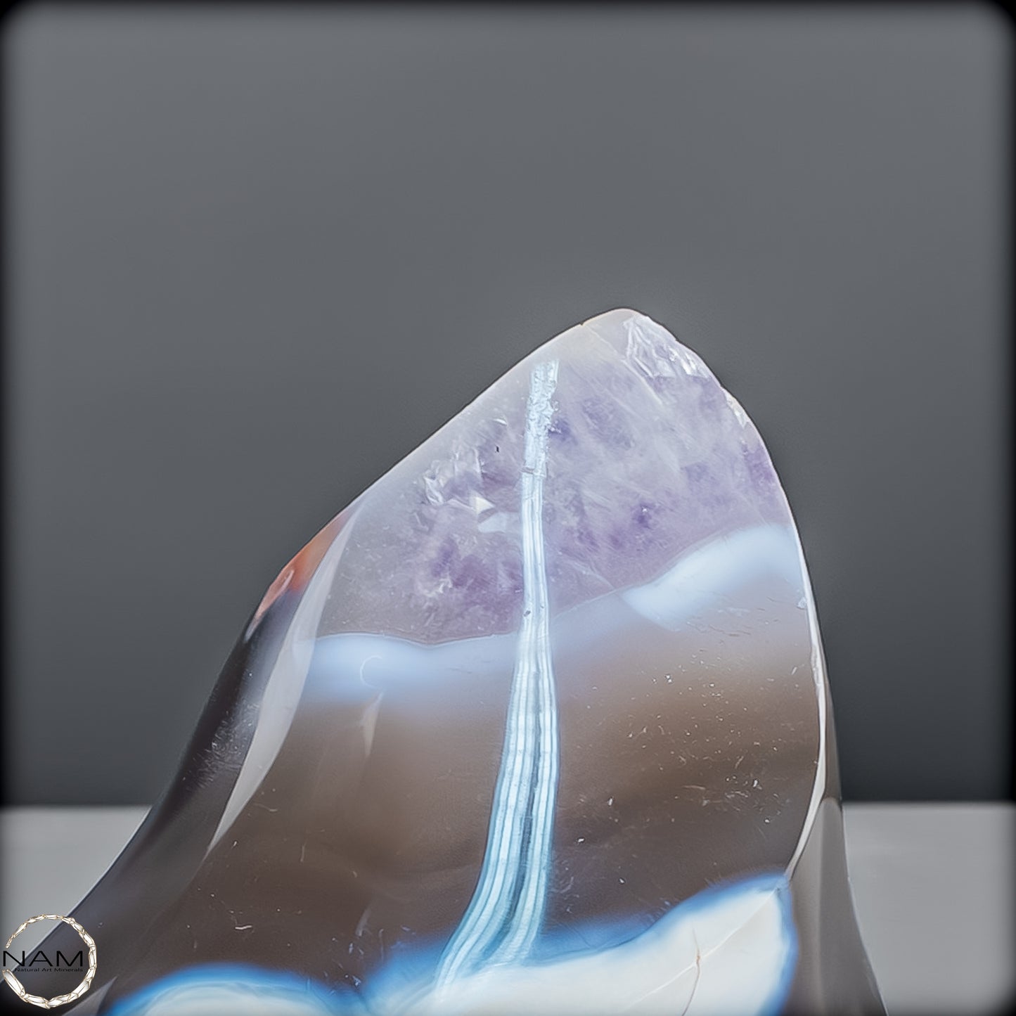 Natürliche Orca-Flamme mit Amethyst-Spitze aus Brasilien - 835,55 g