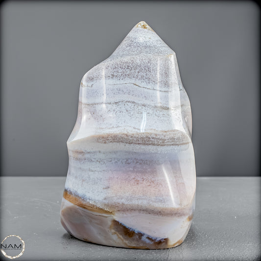 Natürliche Gebänderte Achat Flamme aus Brasilien - 877,18 g