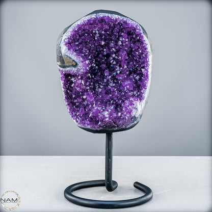 Natürliche Amethyst-Kristalle/Druse auf Ständer - 5488,37 g