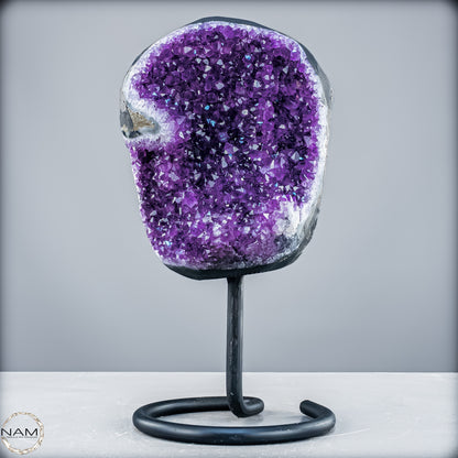 Natürliche Amethyst-Kristalle/Druse auf Ständer - 5488,37 g
