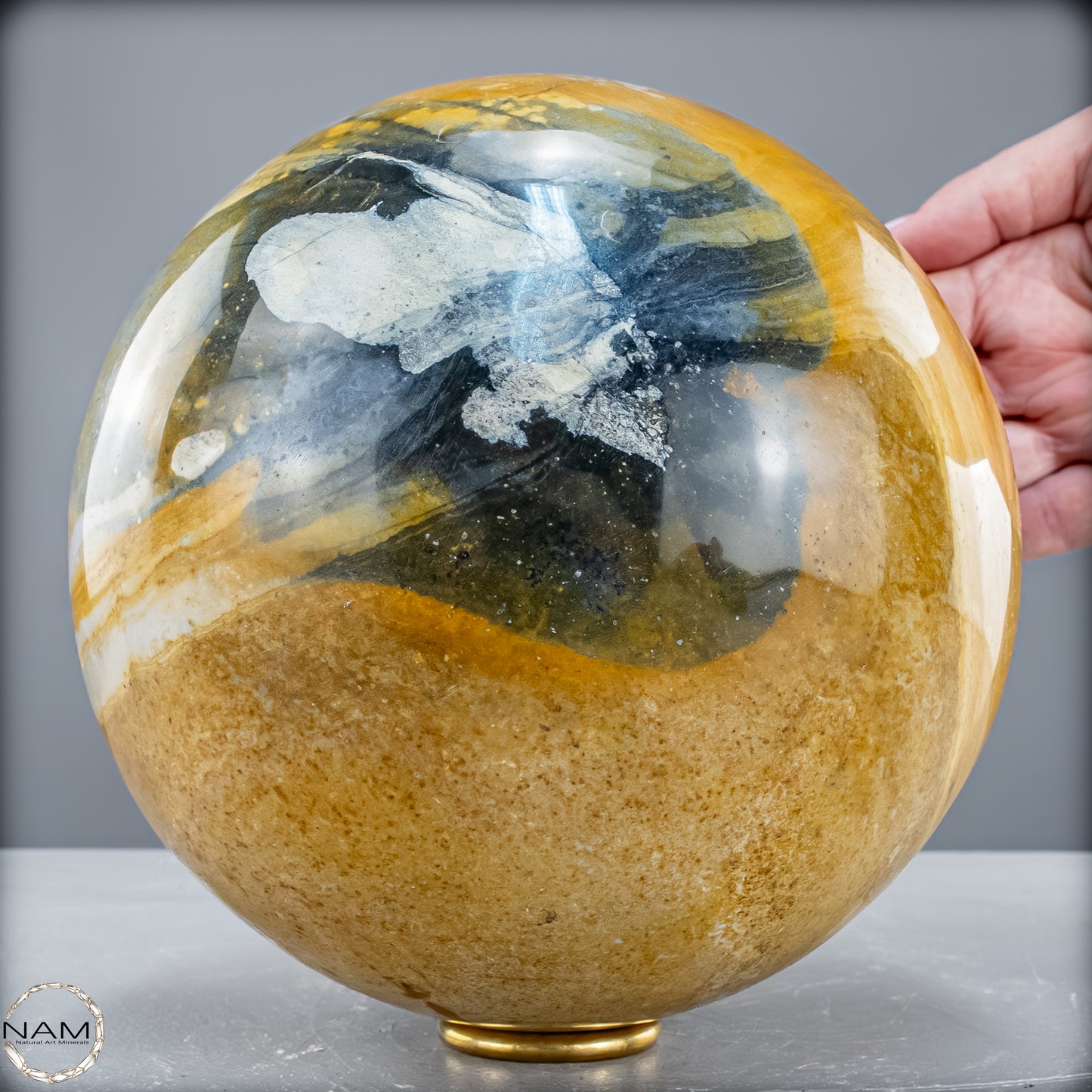 Natürliche Jaspis-Chalcedon Kristallkugel - 7243,18 g