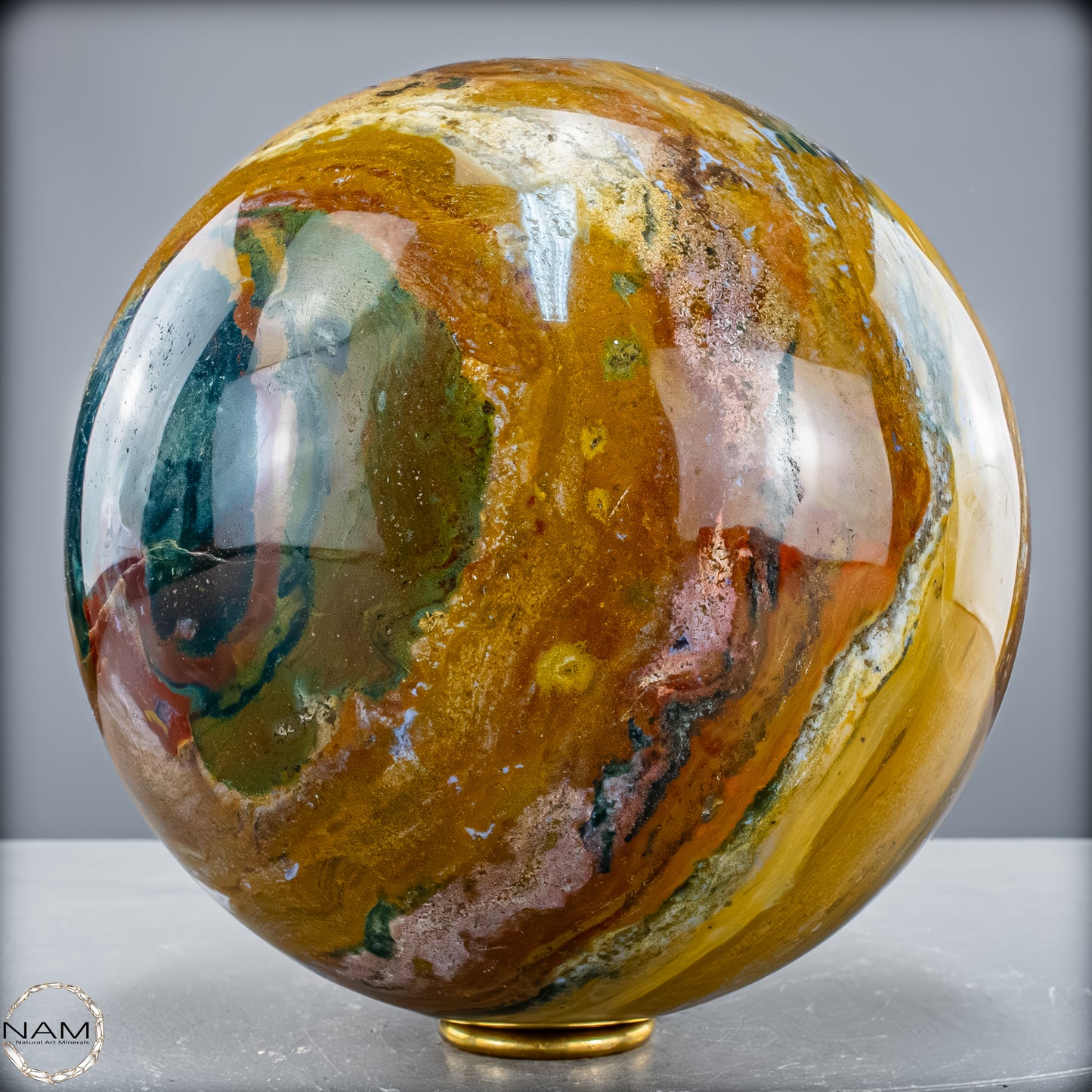 Natürliche Ocean-Jaspis-Achat Kugel - 8412,39 g