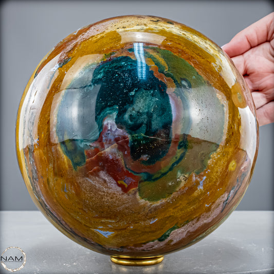 Natürliche Ocean-Jaspis-Achat Kugel - 8412,39 g
