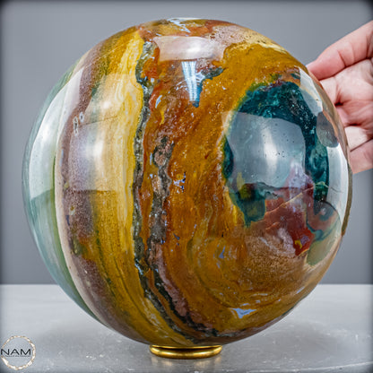 Natürliche Ocean-Jaspis-Achat Kugel - 8412,39 g