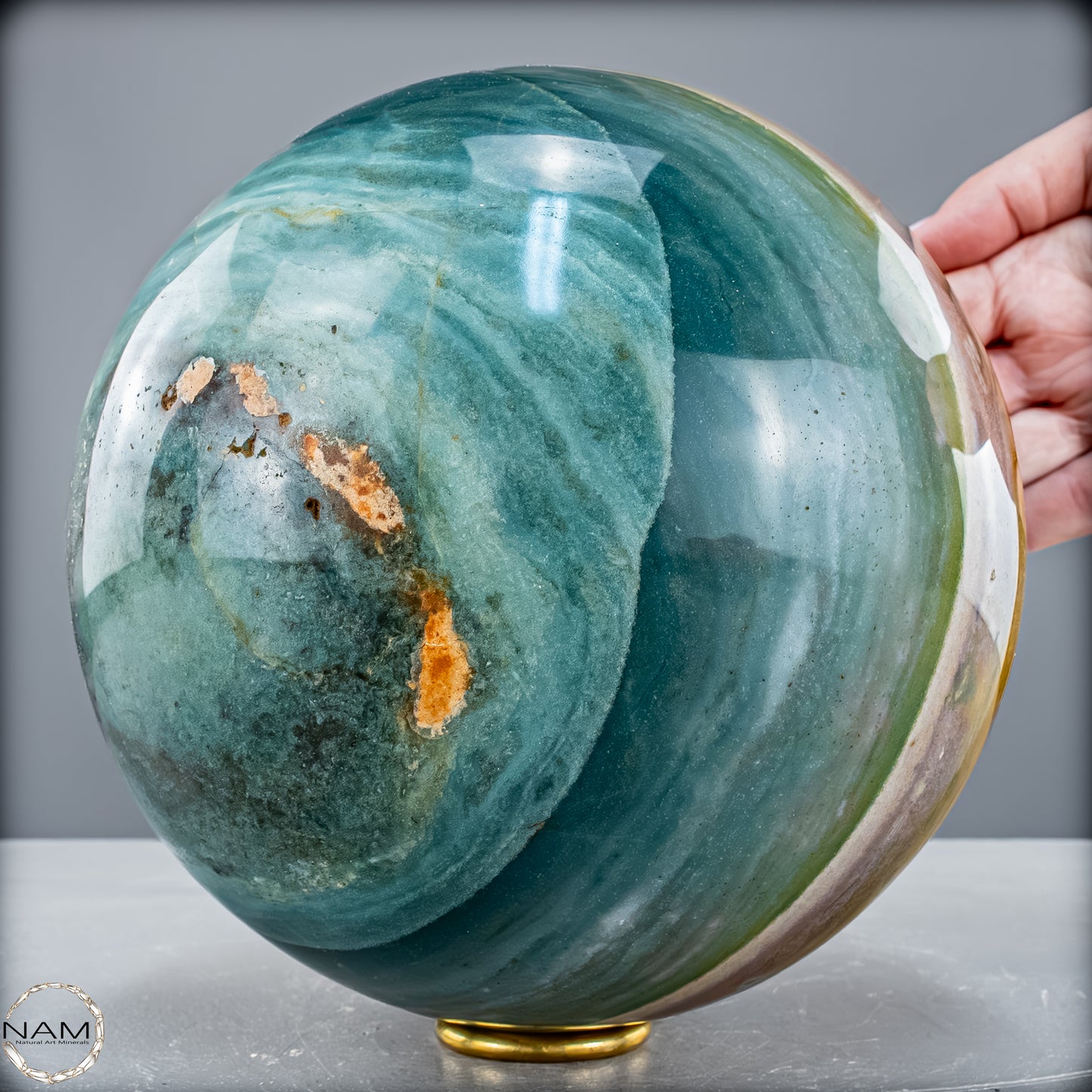 Natürliche Ocean-Jaspis-Achat Kugel - 8412,39 g