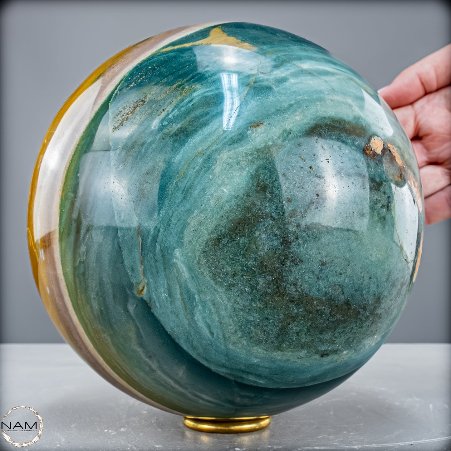 Natürliche Ocean-Jaspis-Achat Kugel - 8412,39 g