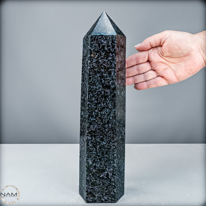 Natürlicher Merlinit (Gabbro) Kristall Obelisk - 3988,47 g