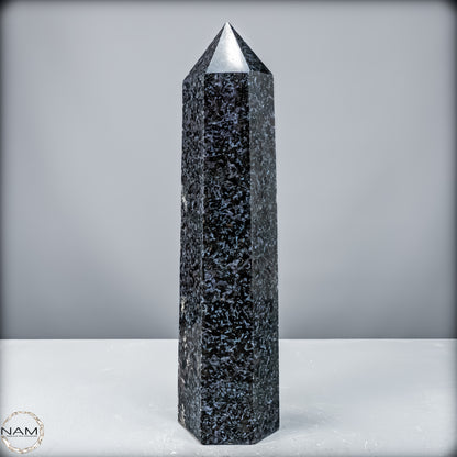 Natürlicher Merlinit (Gabbro) Kristall Obelisk - 3988,47 g