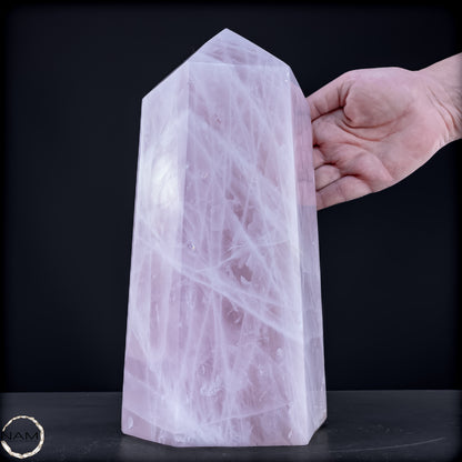 Natürlicher Großer Rosenquarz Obelisk aus Brasilien - 8291,22 g