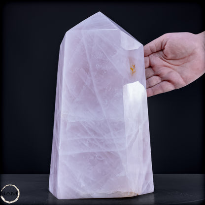 Natürlicher Großer Rosenquarz Obelisk aus Brasilien - 8291,22 g