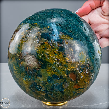Natürliche Ocean-Jaspis-Achat Kugel - 3822,71 g